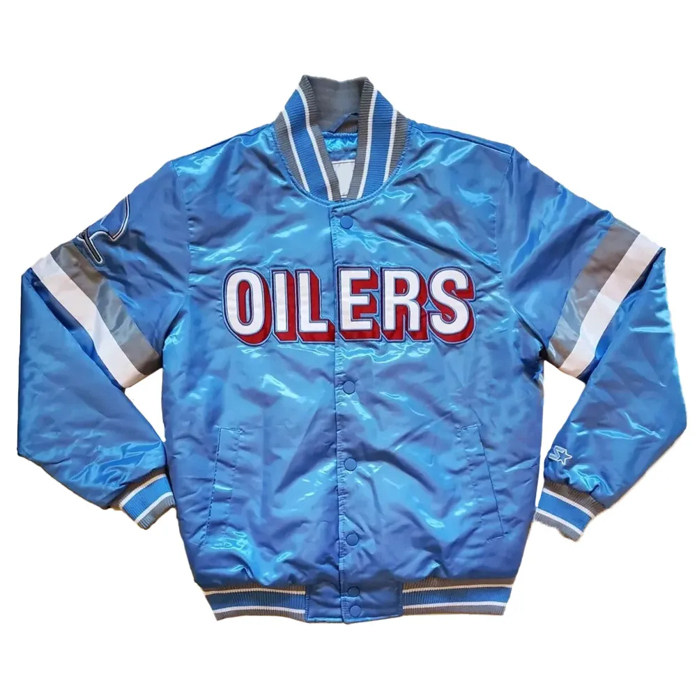 Houston Oilers 1980s Light Blue Jacket 1 Houston Oilers 1980s Light Blue Jacket - Modajacket