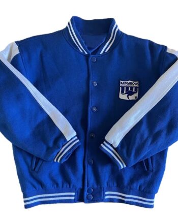 North Melbourne 1990s Royal Varsity Wool Jacket - Modajacket
