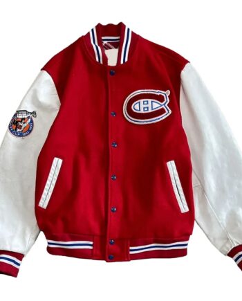 Montreal Canadiens 1993 Red and White Varsity Jacket - Modajacket