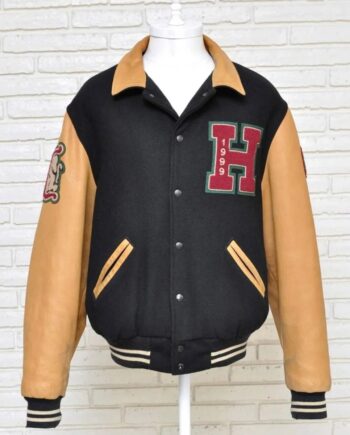 Vintage 1999 Howard University HBCU Black and Brown Letterman Jacket - Modajacket