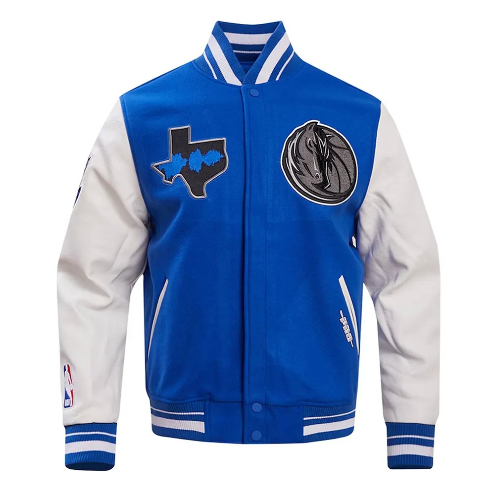 Dallas Mavericks 2023/24 City Edition Royal Varsity Jacket 1 Dallas Mavericks 2023/24 City Edition Royal Varsity Jacket - Modajacket