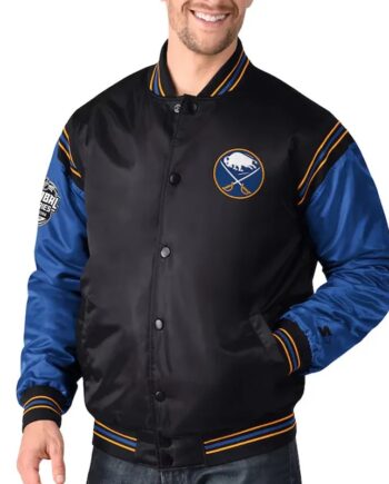 Buffalo Sabres 2024 Global Series Varsity Satin Jacket - Modajacket