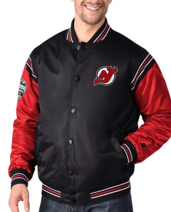 New Jersey Devils 2024 Global Series Varsity Satin Jacket - Modajacket
