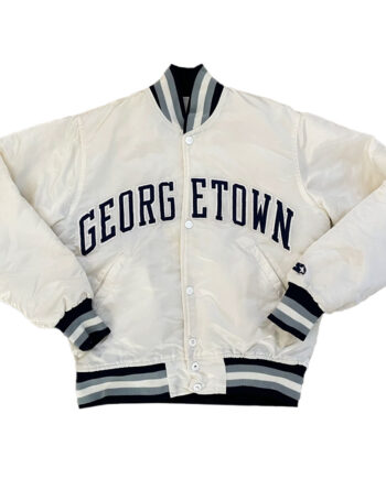 Georgetown Hoyas 90s White Jacket - Modajacket