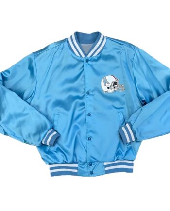 Houston Oilers 90s Light Blue Satin Jacket - Modajacket
