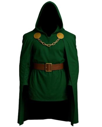 Doctor Doom Inspired Green Canvas Cloak - Modajacket