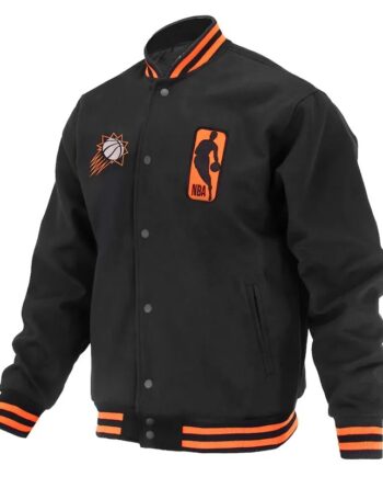 Phoenix Suns Logoman Shadow Black Varsity Jacket - Modajacket
