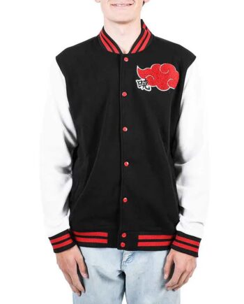 Akatsuki Black and White Varsity Jacket - Modajacket