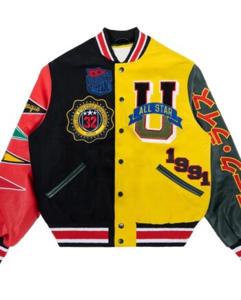 All Star Color Block Varsity Jacket - Modajacket