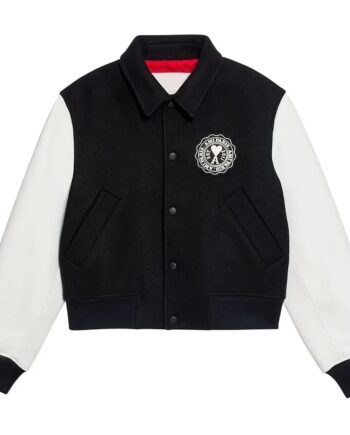 Ami Black and White Varsity Jacket - Modajacket