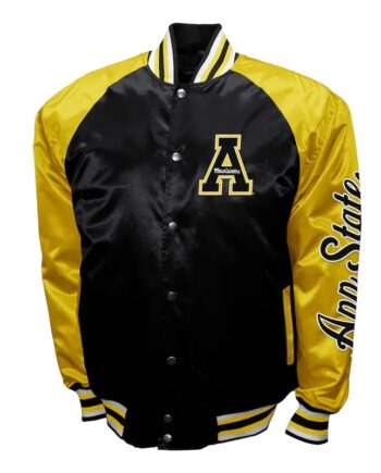Appalachian State Mountaineers The Game Black Satin Jacket - Modajacket