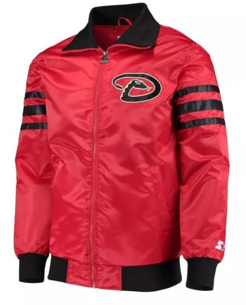 Varsity The Captain Arizona Diamondbacks Red Satin Jacket - Modajacket