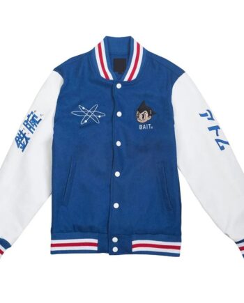 Astro Boy Blue and White Varsity Jacket - Modajacket