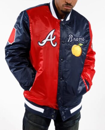 Black Label Atlanta Braves Satin Jacket - Modajacket