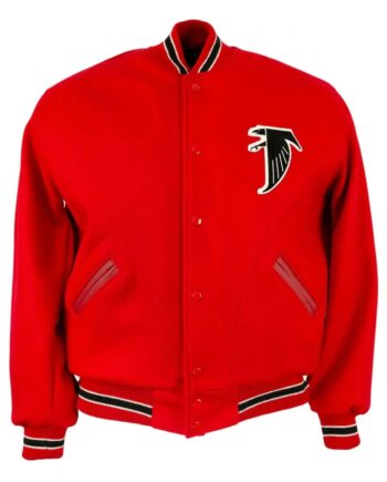 Varsity 1967 Atlanta Falcons Red Wool Jacket - Modajacket
