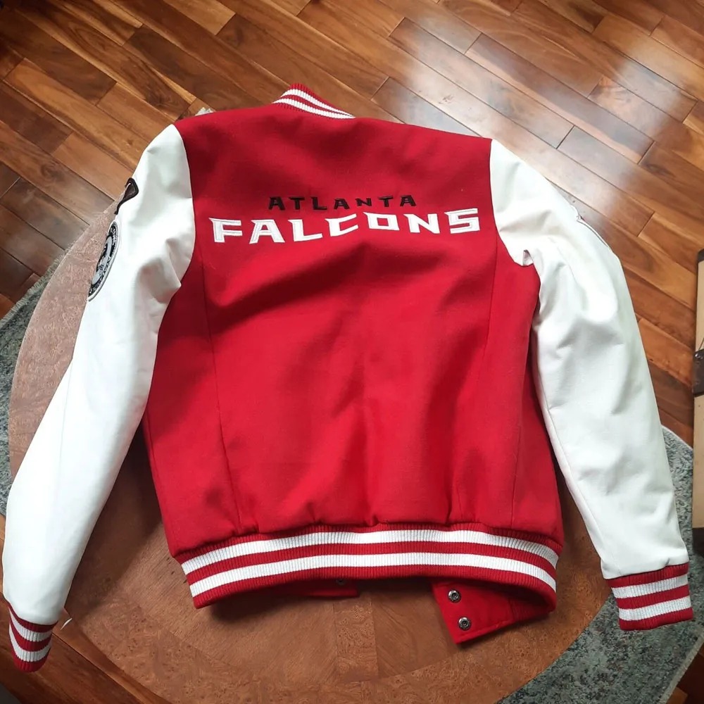 Varsity Atlanta Falcons White and Red Jacket 2 Varsity Atlanta Falcons White and Red Jacket
