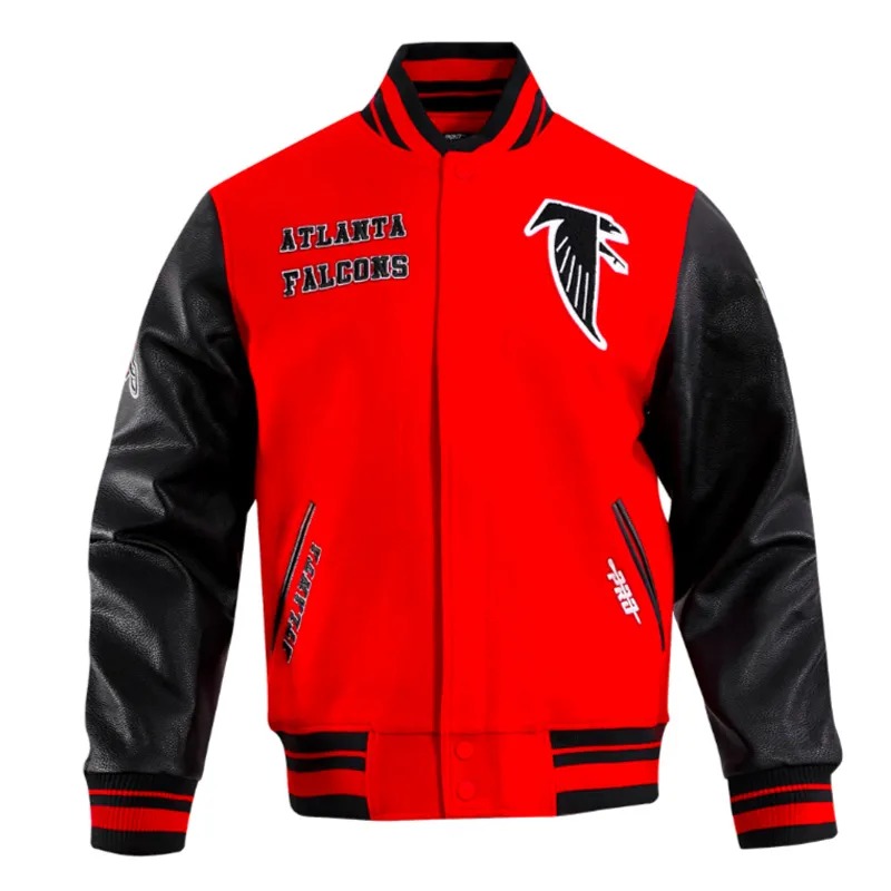 Retro Atlanta Falcons Classic Rib Varsity Jacket 1 Retro Atlanta Falcons Classic Rib Varsity Jacket - Modajacket