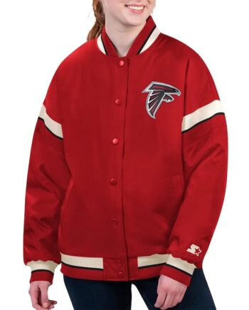 Atlanta Falcons Tournament Red Varsity Jacket - Modajacket