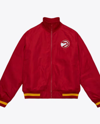 Red Atlanta Hawks Satin Full-Zip Jacket - Modajacket
