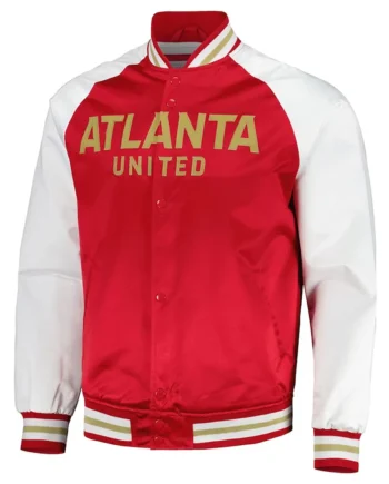 Atlanta United FC Red and White Satin Jacket - Modajacket