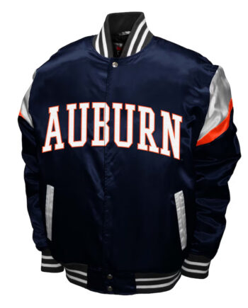 Auburn Tigers Power Navy Satin Jacket - Modajacket
