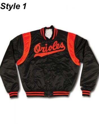 Baltimore Orioles 70s Bomber Black Jacket - Modajacket