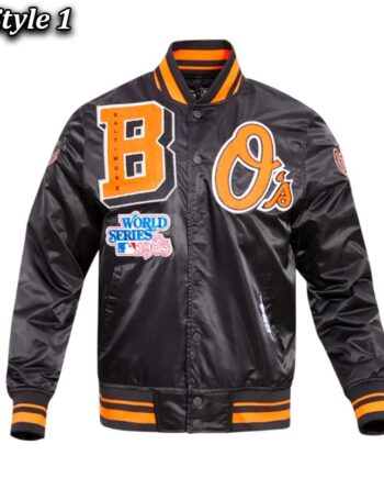 Baltimore Orioles Mashup Classic Rib Satin Jacket - Modajacket