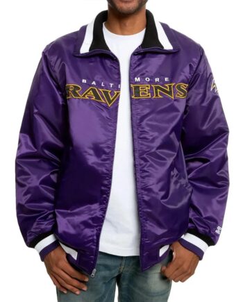 Varsity Baltimore Ravens Purple Satin Jacket - Modajacket