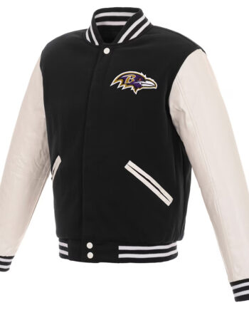Baltimore Ravens Black and White Varsity Jacket - Modajacket