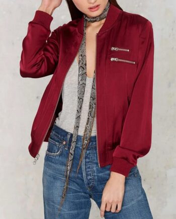 Switched at Birth S05 Vanessa Marano Red Bomber Jacket - Modajacket