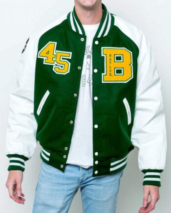 Baylor Collegiate University Green and White Jacket - Modajacket