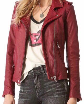 Castle Stana Katic Hot Red Leather Jacket - Modajacket