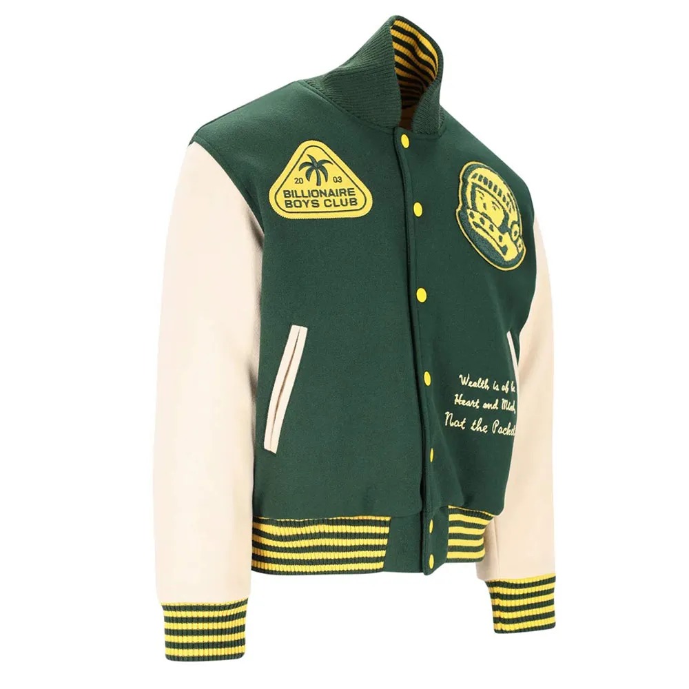 BBC Patch-detailed Button-Up Varsity Jacket 2 BBC Patch-detailed Button-Up Varsity Jacket