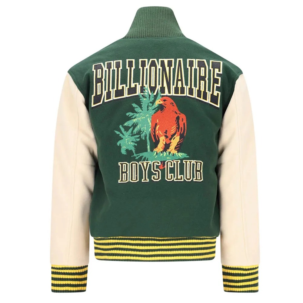 BBC Patch-detailed Button-Up Varsity Jacket 3 BBC Patch-detailed Button-Up Varsity Jacket