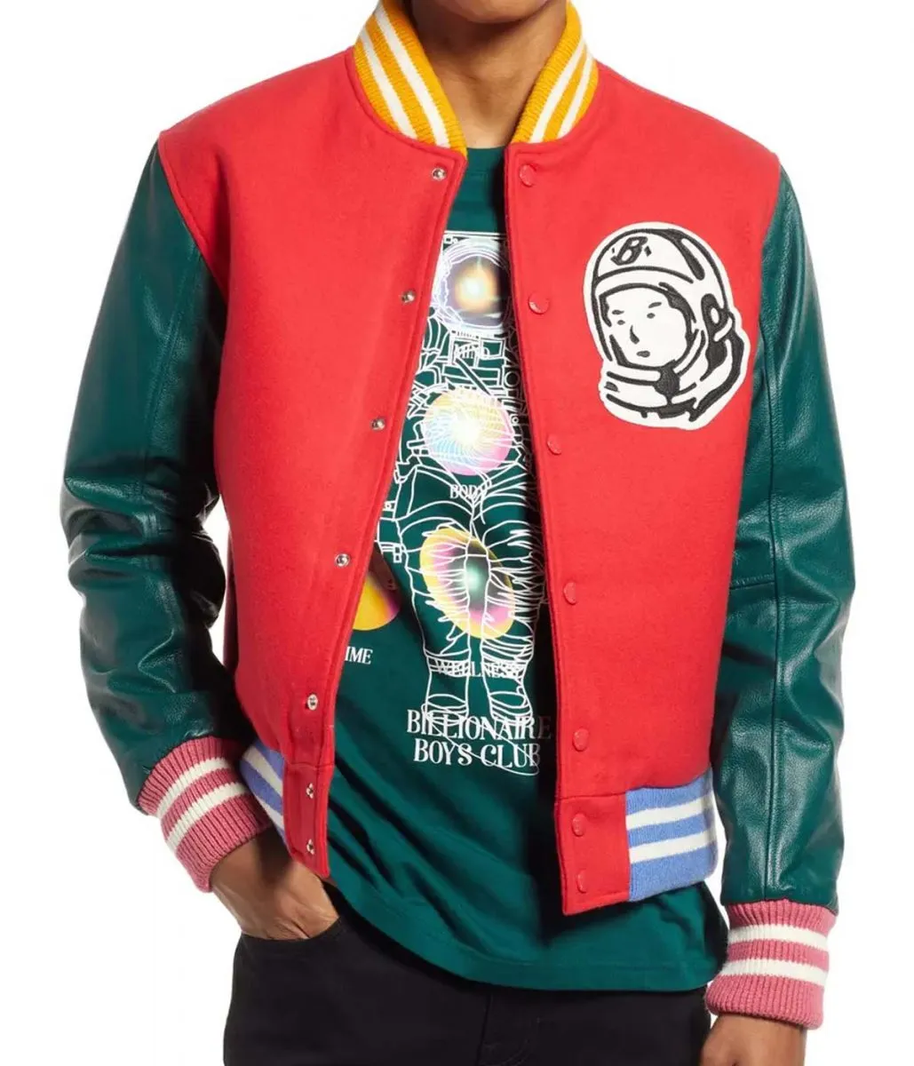 BBC Spaceman Logo Varsity Letterman Jacket 2 BBC Spaceman Logo Varsity Letterman Jacket