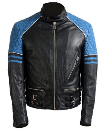 Men Quilted Biker Jacket - Modajacket