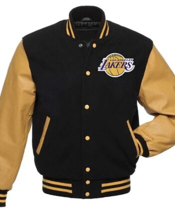 Los Angeles Lakers Black Gold Varsity Jacket - Modajacket
