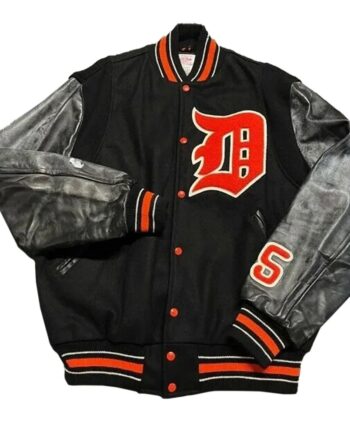 Detroit Tigers Black Letterman Jacket - Modajacket