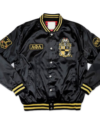 Alpha Phi Alpha Black & Gold Jacket - Modajacket