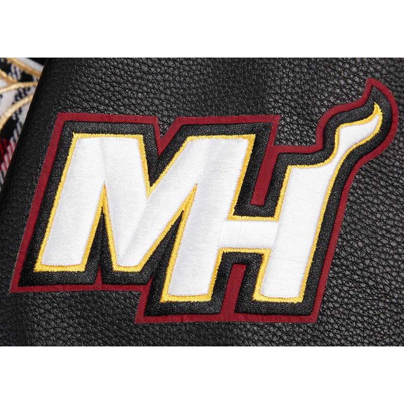 Miami Heat Prep Varsity Wool/Leather Jacket 9 Miami Heat Prep Varsity Wool/Leather Jacket