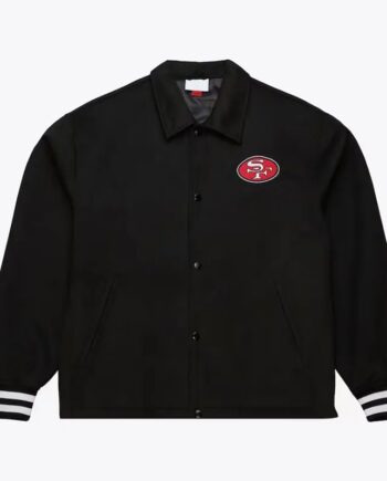 San Francisco 49ers Oversweep Black Varsity Wool Jacket - Modajacket
