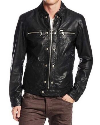 Reagan Baker Swiping America Leather Jacket Classic American Icon - Modajacket