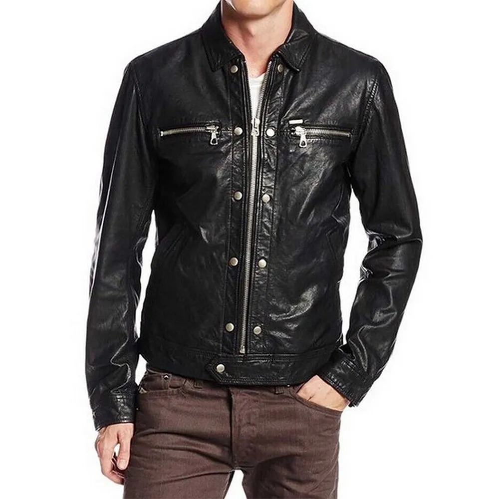 Reagan Baker Swiping America Leather Jacket Classic American Icon 1 Reagan Baker Swiping America Leather Jacket Classic American Icon - Modajacket