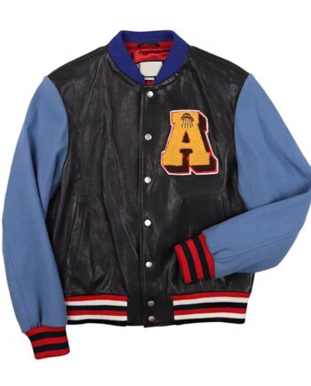 Blind for Love Varsity Bomber Wool and Leather Jacket - Modajacket