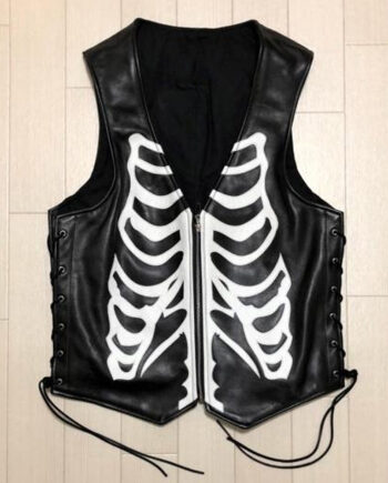 Skeleton Leather Vest - Modajacket