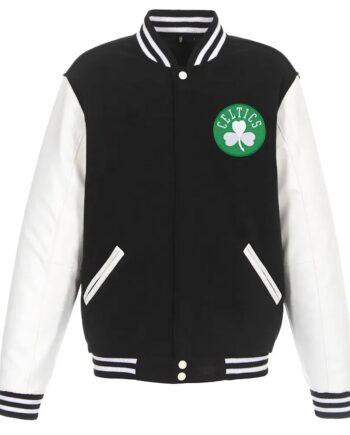 Boston Celtics Varsity Black and White Jacket - Modajacket