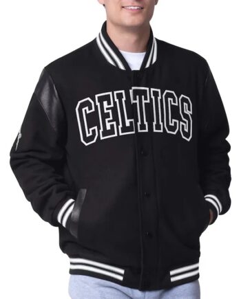 Boston Celtics Clutch Hitter Black Varsity Jacket - Modajacket