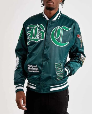 Mash Up Boston Celtics Green Satin Jacket - Modajacket