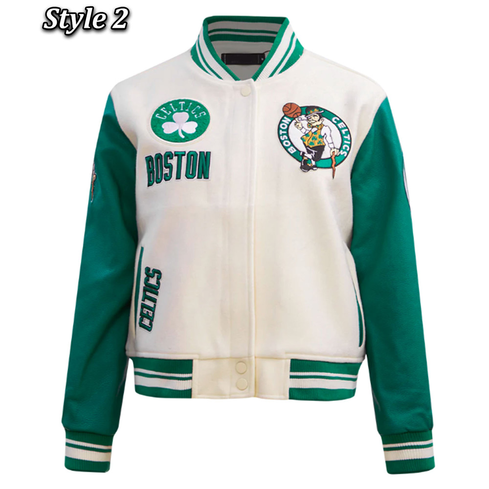 Retro Classic Rib Boston Celtics Varsity Jacket 2 Retro Classic Rib Boston Celtics Varsity Jacket