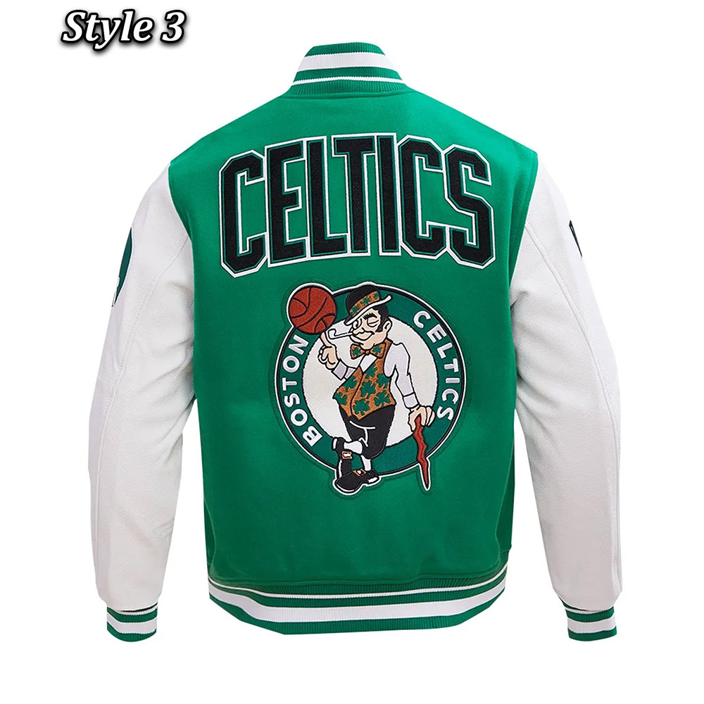 Retro Classic Rib Boston Celtics Varsity Jacket 7 Retro Classic Rib Boston Celtics Varsity Jacket